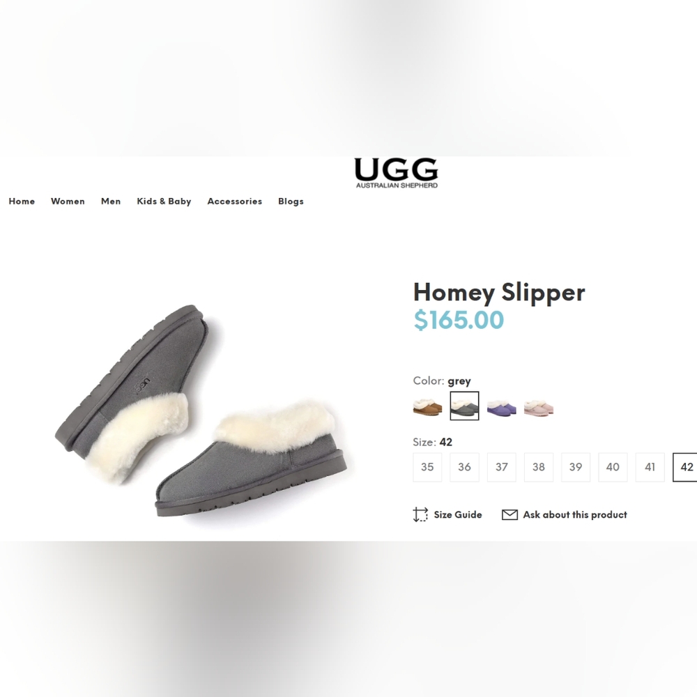 UGG Grey Slippers